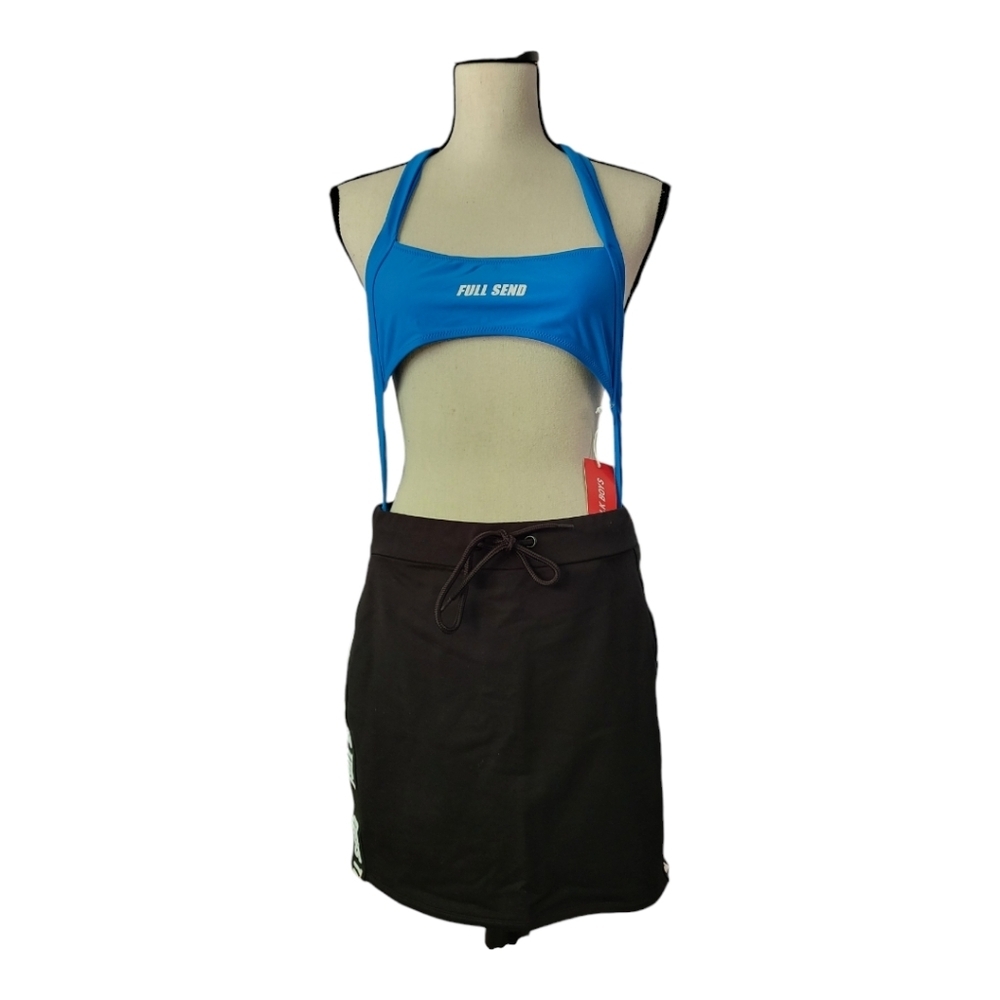 💕Full send one piece swim suit and skirt bundle‎